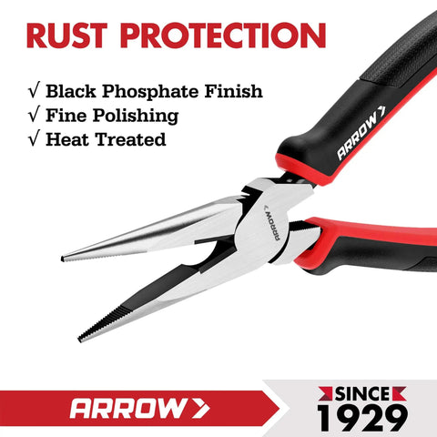 Four Piece Pliers Set With 8 Inch Diagonal Nose Pliers, Long Nose, Slip Joint, And 10 Inch Groove Joint Pliers, carbon steel, ergonomic