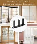 4 Pack Sliding Closet Door Floor Guides With Screws Black ABS Bottom Guides Fit For One And Three Eighths Inch Thick Doors