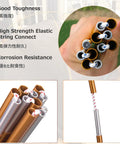 Two Pack Tent Pole Repair Kit And Replacement Poles For Camping And Hiking Aluminum Alloy 7001 T6 Adjustable Splint Support Easy Assembly With Elastic Cord Gold Finish 333 cm Total Length