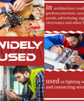 Beefy 100 Ft 12 Gauge Wire 2 Conductor Red And Black Electrical Cable used in various engineering and construction applications.