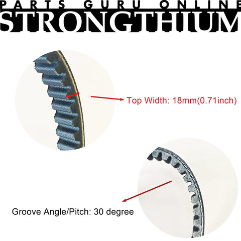 669-18-30 CVT Drive Belt for GY6 49cc 50cc 139QMB short case scooters with groove angle 30 degrees and 18mm width