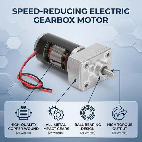 12V DC Gear Motor With 8mm Shaft 200RPM Reversible Geared Motor High Torque And Low Noise for electric application display