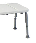 Heavy Duty Tub Transfer Bench And Shower Chair with sturdy legs, adjustable height, and drain holes for easy bath transfers.