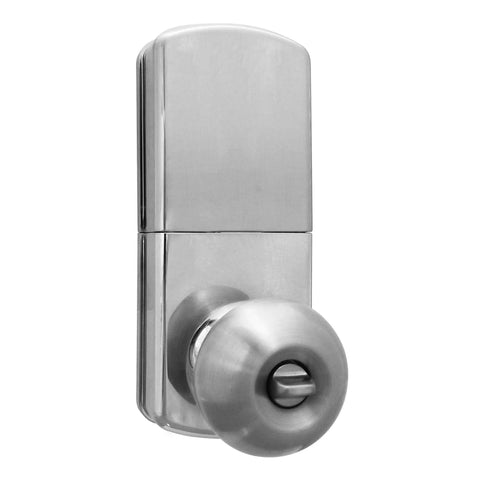 Titan Keyless Entry Door Lock With Backlit Electronic Keypad, deadbolt style smart door knob handle, satin nickel finish