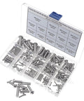 Dope Metric Socket Cap Screws Set 185-Piece Assortment Kit, M2.5 to M8 sizes in open case with label and various sections.