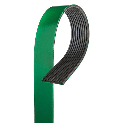 Close-up of a Ribbed Serpentine Belt Ten Rib Drive EPDM Accessory Strap Power Transmission Component Fleetrunner Micro V.