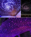 32W RGBW Twinkle Fiber Optic Lights Kit With Music Activated App Control Bluetooth Star Ceiling Sky Light in a car