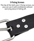 Close-up of adjustable quick dry silicone weight belt for scuba freediving snorkeling, showing stainless steel buckle and fixing screws.