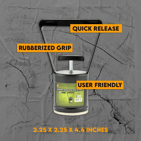 Magnetic Pick Up Tool With Quick Release 8 Pound Capacity Rubberized Grip Handle Perfect For Metal Shavings And Ferrous Debris Retrieval In Shops Garages And On The Shop Floor PM6550