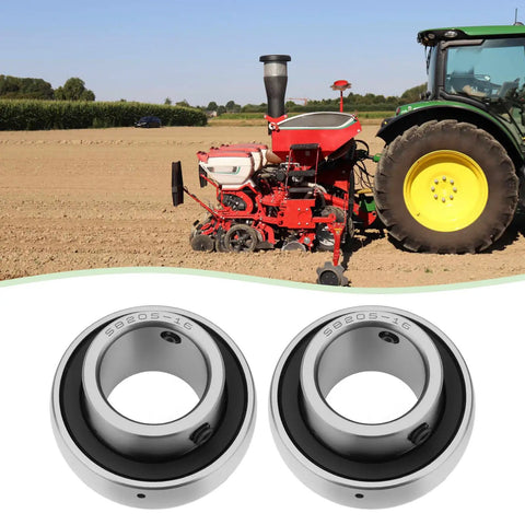 Two Pack SB20516 Insert Ball Bearings With Set Screws 25x50x28mm in agricultural machinery usage