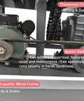 Yokoma Electric Tube Pipe Bender Machine With 15 Round And 9 Square Dies 2.2KW 3HP Motor showing metal frame and electric motor detail.