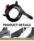 Universal Motorcycle Throttle Cruise Control Assist Anti Slip Grip Lock Clamp detailed view, showing black material and design.