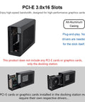 External Egpu Enclosure With Thunderbolt 4 Usb4 Compatibility And 240W Power Supply showcasing all-aluminum casing and PCI-E 3.0x16 slots.