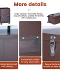 Rock Solid Gravity Dog Food Dispenser For Large Breed Pups 45 Lb Capacity showing thickened galvanized metal with clear window and secure lid.