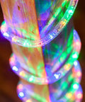 Colorful Outdoor Rope Lights 300 Ft With 3312 LEDs Waterproof ETL Certified 360 Degree Omnidirectional Illumination Flexible Tube