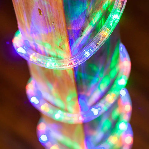 Colorful Outdoor Rope Lights 300 Ft With 3312 LEDs Waterproof ETL Certified 360 Degree Omnidirectional Illumination Flexible Tube