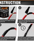 Liquid Electrical Tape Sealant For Outdoor And Indoor Wires Waterproof Insulation Glue That Quick Dry Temperature Resistant Electrical Coating For Electronics And Equipment 125ml applied to red wire, black coating drying process