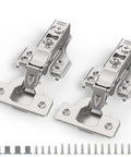20 Pack Full Overlay Cabinet Hinges Soft Close Concealed Clip On Plate 3D Adjustable Satin Nickel Stainless Steel set with screws