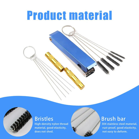 Carburetor Cleaning Kit With Torch Tip Cleaner 13 Cleaning Lines 5 Cleaning Needles 5 Nylon Brushes 1 Sharp Pick