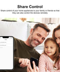 Family using WiFi Smart Light Switch 2.4GHz Touch Wall Switch With Plug And Play Ease That Plays Nice With Alexa And Google Home