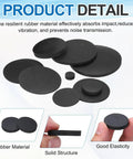 15 Pcs Rubber Solid Disc Washers 22mm OD 4mm Thick Anti Slip Bumper Pads Non Adhesive Rubber Spacers Flat Round Gasket Pads