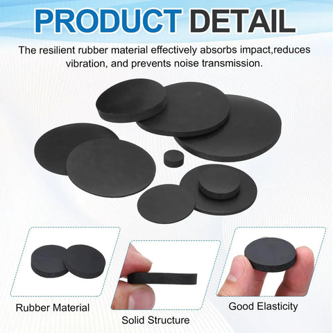 15 Pcs Rubber Solid Disc Washers 22mm OD 4mm Thick Anti Slip Bumper Pads Non Adhesive Rubber Spacers Flat Round Gasket Pads