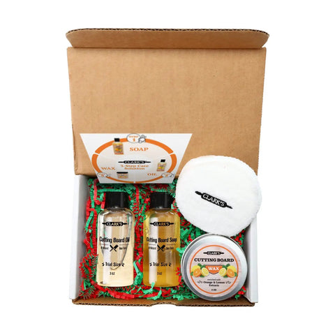 Must Have Cutting Board Care Kit With Wood Cutting Board Oil Soap Wax Buffing Pad And Food Grade Mineral Oil Gift Set