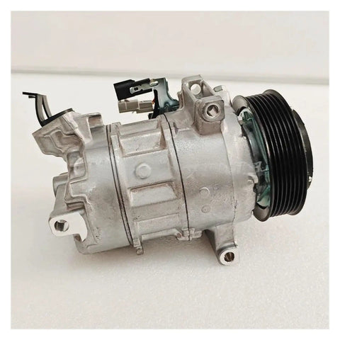 AC Compressor For Nissan Qashqai J11 Espace V Grand Scenic Kadjar AC Cooling Pump Replace 926001604r 926004Be0a 926004Ca0a side view with pulley