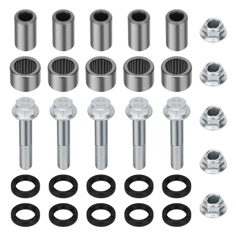 Honda TRX 400EX TRX400X Beefy Swing Arm Linkage Bearing Kit And Bolts For 1999 To 2014 ATV With Heavy Duty Metal Construction OEM Spec 27-1048 includes bearings, bolts, nuts, and oil seals