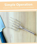 Bean Sprout Garden Tool Stainless Steel Scoop Fork Trowel Hand Shovel For Digging And Transplanting on wooden surface