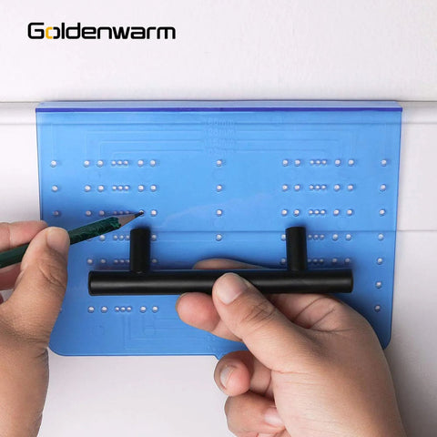 Using Cabinet Pull Template And Knob Drilling Template Set For Precise Handle Installation With Spacing From 64mm To 160mm