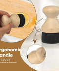 Top Tier Cutting Board Care Set Featuring Hella Sturdy Sisal Scrub Brush And Smooth Wood Oil Applicator For Kitchen Hardwood Conditioning And No Sweat Weekly Cleaning Routines with ergonomic bamboo oil applicator.