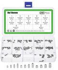 Allen Head Socket Hex Grub Screw Set Kit, 240 Piece Assortment With 12 Sizes Of Cup Point Internal Hex Drive Screws, Stainless Steel 304
