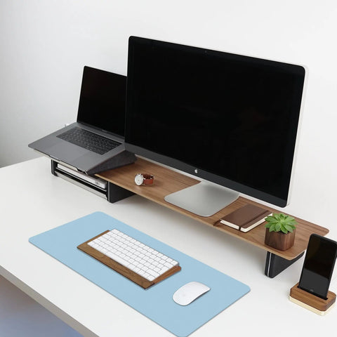 Durable PU Leather Desk Pad Protector Non Slip Desk Pad Large 23.6 By 13.7 Inches Easy Clean Writing Surface And Mouse Pad for office use