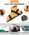 Epoxy Floor Spiked Shoes Fully Assembled With Three Quarter Inch Short Spikes For Gunite And Garage Floor Overlays Adjustable Straps Fit US Men 6 To 11 And Women 4 To Eleven Point Five One Pair Black showing adjustable strap features.