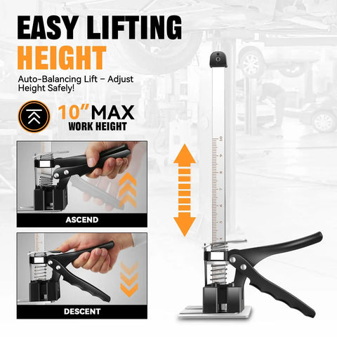 Two Pack Heavy Duty 15 Inch Arm Jack Supporting 440 Pounds For Effortless Furniture Moving And Door Installation with adjustable height.