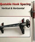 Dope Velvet Padded Sword Wall Mount Hanger For Katana Wakizashi Tanto Genji Daggers And Swords Adjustable 1.38 Inch Hook Width