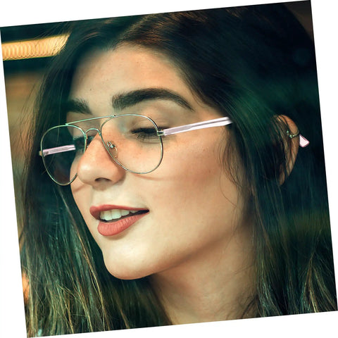 Replacement Eyeglasses Arms Kit No Fuss For Quick Repairs And Easy Installation Comfortable Temples shown worn on a person