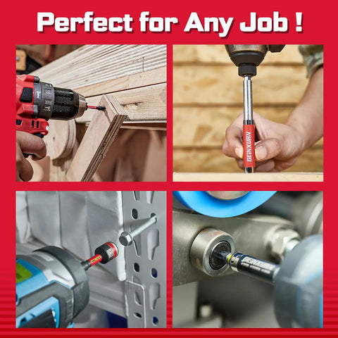 Various uses of 98 Piece Impact Screwdriver Bit Set with Magnetic S2 Steel Bits in drilling and fastening tasks