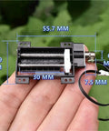 5 Pcs Heavy Duty Linear Actuator 30mm Stroke shown in hand, displaying dimensions and design for automation applications.