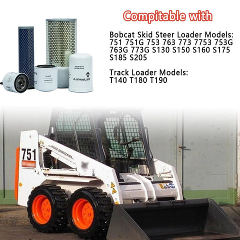 Air And Oil Filter Kit For Skid Steer Loaders All In One Set With Premium Air Filter And Oil Filter For Models 743 751 773