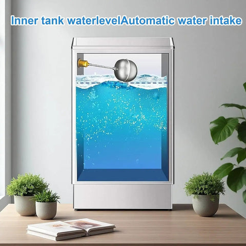 40L Commercial Water Boiler With Instant Boiling Water Dispenser showing inner tank water level and autofill feature.