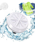 Portable Mini Washing Machine With Ultrasonic Turbine Technology For Travel On The Go Home Campus And Small Spaces
