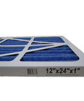 24x12x1 Electrostatic Outer Air Filter For AFS-1000B And AFS-1000C, 5-Micron Filtration, blue media with white frame visible