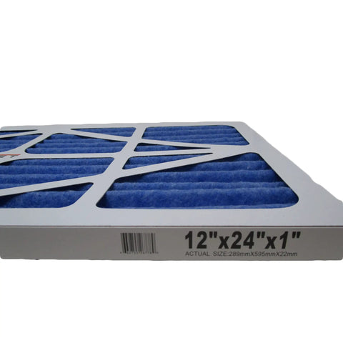 24x12x1 Electrostatic Outer Air Filter For AFS-1000B And AFS-1000C, 5-Micron Filtration, blue media with white frame visible