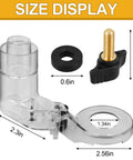DNP616 Dust Collection Adapter size display for Plunge Base Routers and DWP611 Compact Router, made of durable clear plastic