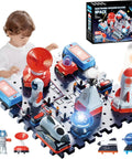 Child playing with Kids Electronics Circuit Kit For Ages 6 And Up, 32 Piece Exploration Set with more than 150 creative projects