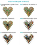 Totally Heart Shaped DIY LED Light Kit Set With Flashing LEDs Soldering Practice Project In Red Green White Three Color PCB Kit assembly steps