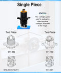 Pressure Balanced Shower Cartridge Model 9745299 For Pfister 0X8 JX8 VB8 JV8 Valve Series Replacement Part With diagram