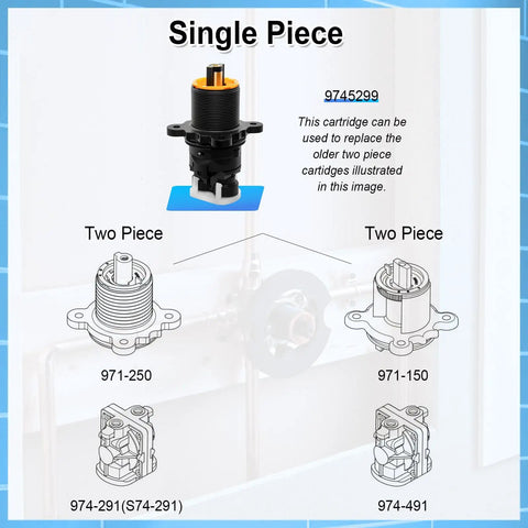 Pressure Balanced Shower Cartridge Model 9745299 For Pfister 0X8 JX8 VB8 JV8 Valve Series Replacement Part With diagram